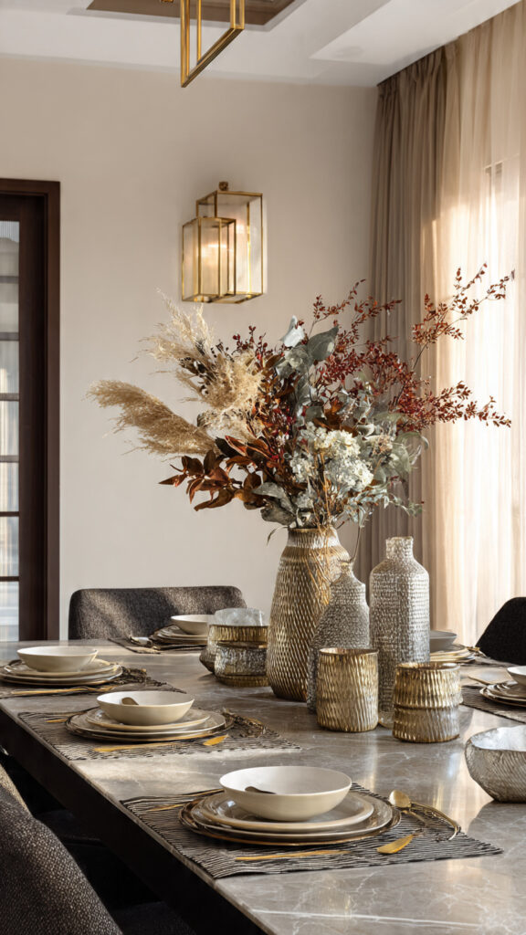 20 Dining Table Decor Ideas to Instantly Elevate Your Dining Space (Stylish & Modern Inspiration) 16 20 Dining Table Decor Ideas to Instantly Elevate Your Dining Space (Stylish & Modern Inspiration) - Decor Lads