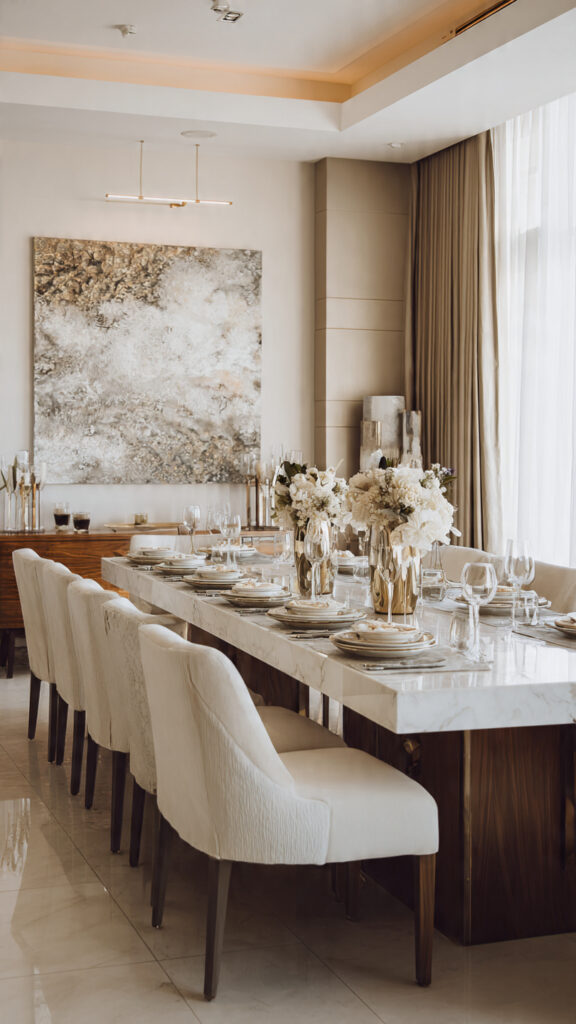 20 Dining Table Decor Ideas to Instantly Elevate Your Dining Space (Stylish & Modern Inspiration) 17 20 Dining Table Decor Ideas to Instantly Elevate Your Dining Space (Stylish & Modern Inspiration) - Decor Lads