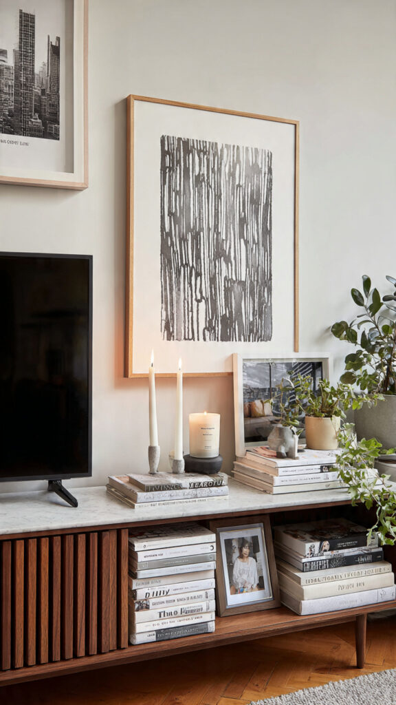 20 TV Stand Decor Ideas to Style the Most Overlooked Surface in Your Living Room 10 20 TV Stand Decor Ideas to Style the Most Overlooked Surface in Your Living Room - Decor Lads